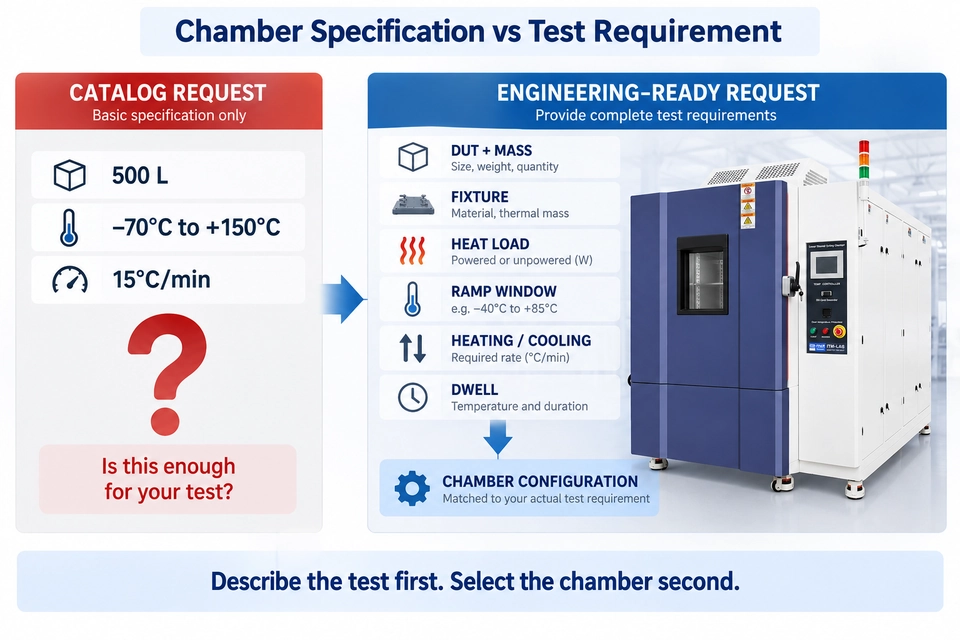 rapid temperature change chamber specification requirements